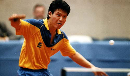 Chen Xinhua playing for England Chen Xinhua playing for England