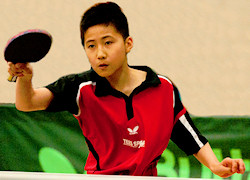 Young table tennis player