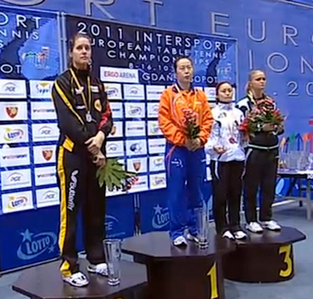 2011 European Championships - Womens Singles medallists