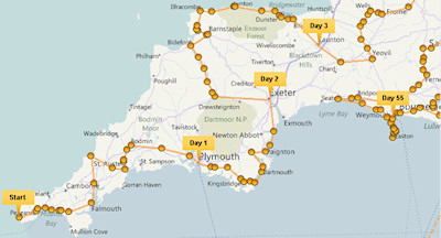 2012 Olympic Games torch relay map 2012 Olympic Games torch relay map