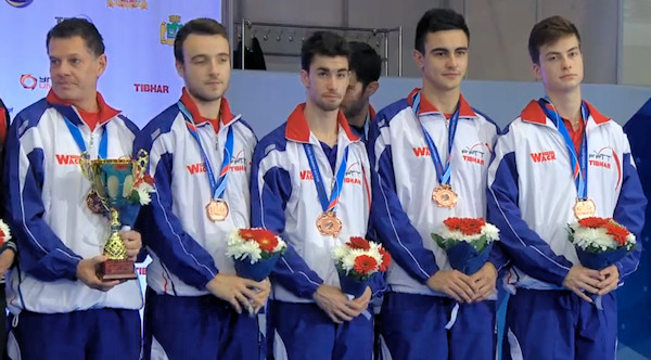 France - European Table Tennis Men's Team Bronze Medallists 2015