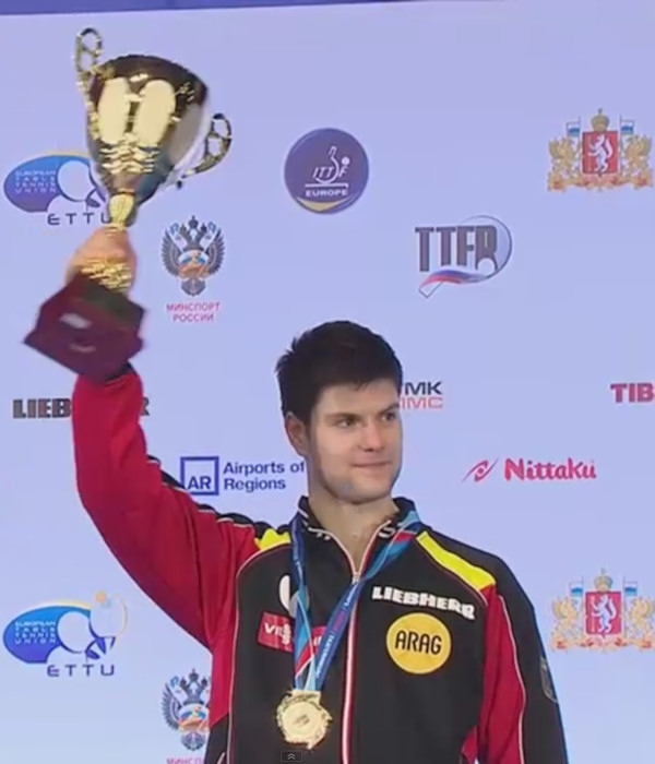 2015 European Championships Men's Singles gold medal winner - Dimitrij OVTCHAROV (Germany)