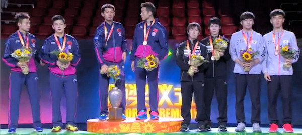 2015 World Championship Men's Doubles Medal winners