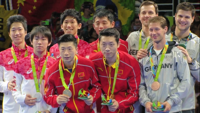2016 Olympic Games - Men's Team Event medal winners