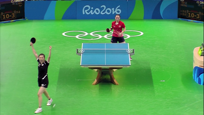 Germany's Han Ying beating Tie Yana at Expedite