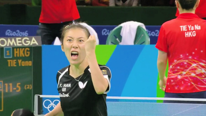 Germany's Han Ying beating Tie Yana at Expedite