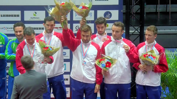 France - European Table Tennis Men's Team Bronze Medallists 2017