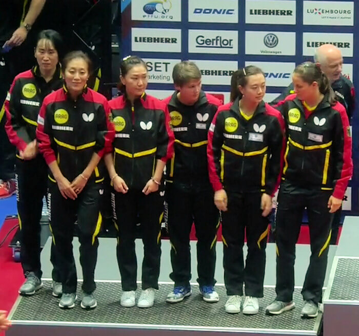 Germany - European Table Tennis Women's Team Silver Medallists 2017