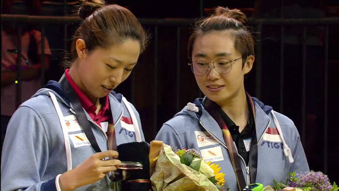 Yu Mengyu and Feng Tianwei, Women's Doubles Bronze Medallists