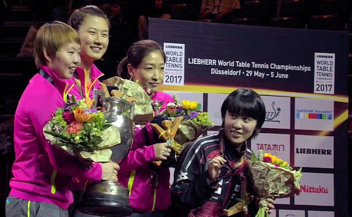 2017 World Championships - Women's Singles Medallists