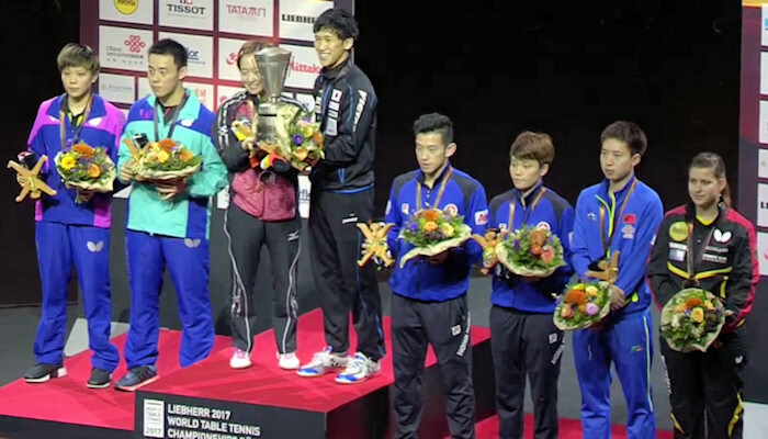 2017 World Championships - Mixed Doubles Medallists