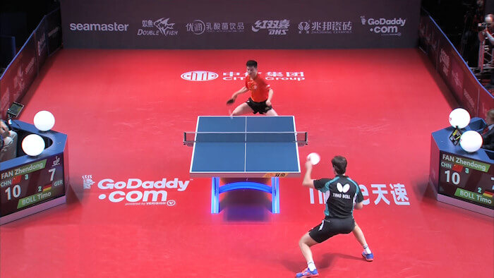 2017 ITTF World Tour Grand Finals - Fan Zhendong and Timo Boll
