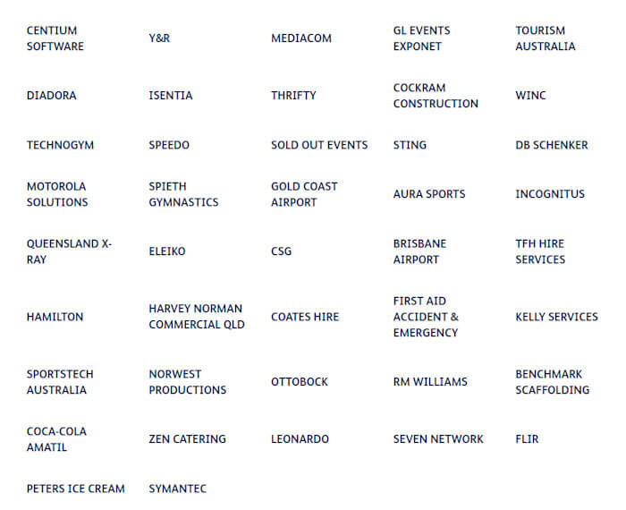 2018 Commonwealth Games Sponsors - Suppliers
