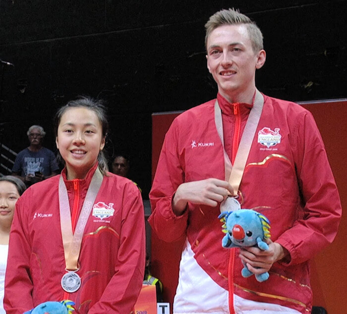2018 Commonwealth Games Mixed Doubles Silver Medallists - Tin-Tin HO & Liam PITCHFORD (England)