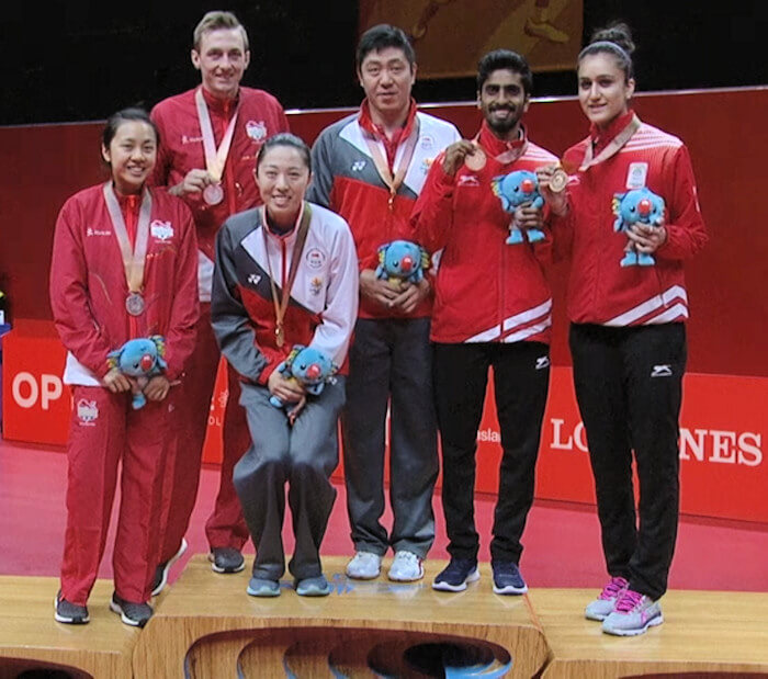 2018 Commonwealth Games Mixed Doubles Medallists