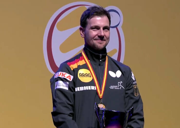 2018 European Championships Men's Singles gold medallist - Timo Boll