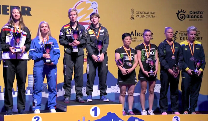 2018 European Championships Women's Doubles medallists