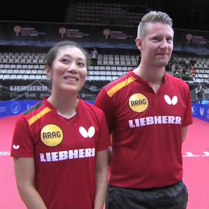 2018 European Championships Mixed Doubles winners - Han Ying and Ruwen Filus 2018 European Championships Mixed Doubles winners - Han Ying and Ruwen Filus