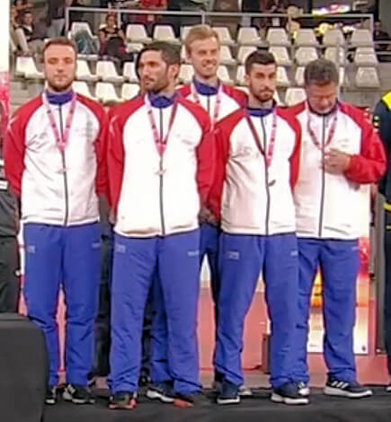 France - European Table Tennis Men's Team Bronze Medallists 2019