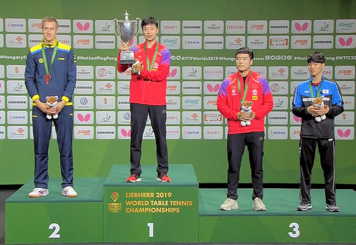 2019 World Championships - Mens Singles podium