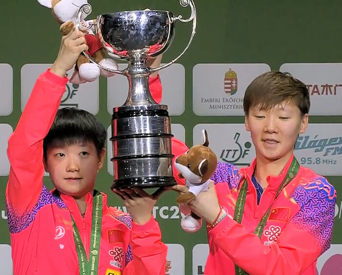 2019 World Champions - Women's Doubles - Sun Yingsha and Wang Manyu