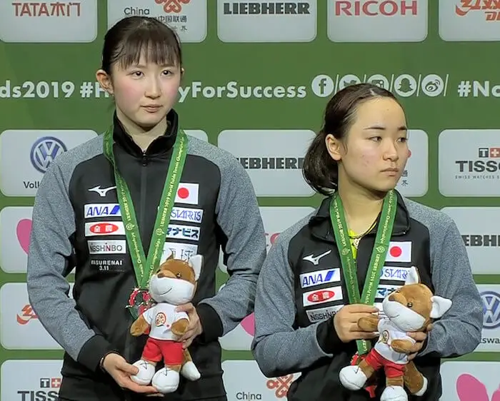 Silver Medallists - Hina Hayata and Mima Ito