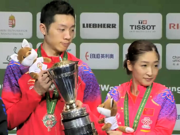 2019 World Championships Mixed Doubles Champions - Xu Xin and Liu Shiwen (China)
