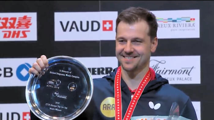 Timo Boll - 2020 Euro Top 16 winner