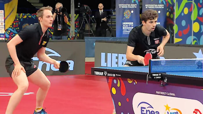 2020 European Championships Men's Doubles silver medallists - Cedric Nuytinck (Belgium) and Jakub Dyjas (Poland)