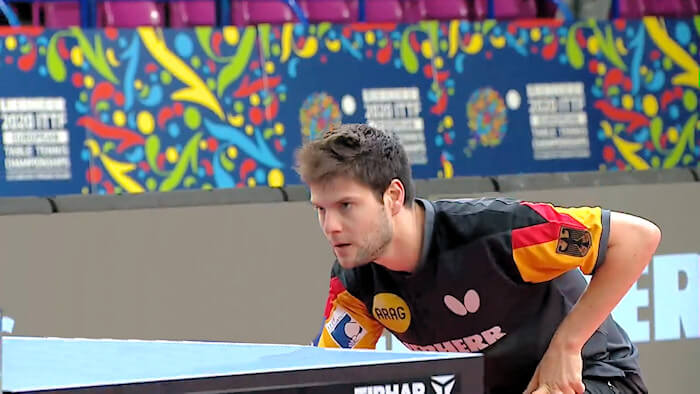 2020 European Championships Men's Singles silver medallist - Dimitrij Ovtcharov (Germany)