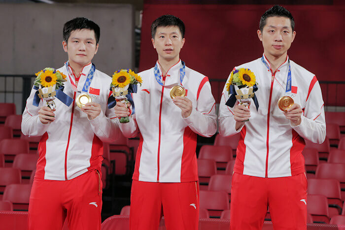 2020 Olympic Games - Men's Team Event Gold medal winners - China