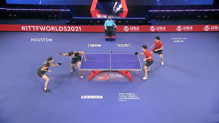 Timo Boll / Patrick Franziska (Germany) v Fan Zhendong / Wang Chuqin (China)