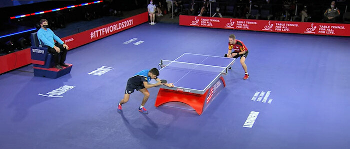 2021 World Championships - Mens Singles - Kanak JHA (USA) v Ruwen Filus (Germany)