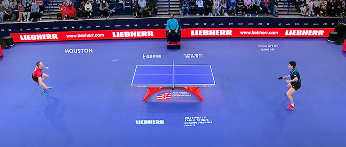 2021 World Championships - Mens Singles - Liam PITCHFORD (England) v Liang Jingkun (China)