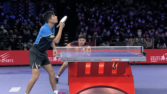 2021 World Championships - Mens Singles QF - Kanak Jha (USA) v Timo Boll (Germany)