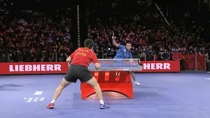 2021 World Championships - Mens Singles QF - Liang Jingkun (China) v Hugo Calderano (Brazil)