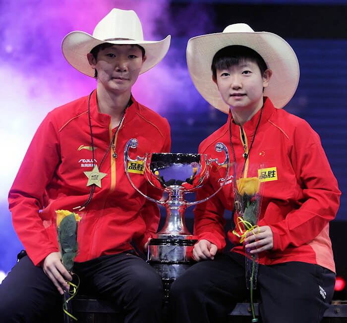 2021 World Champions - Women's Doubles - Wang Manyu and Sun Yingsha