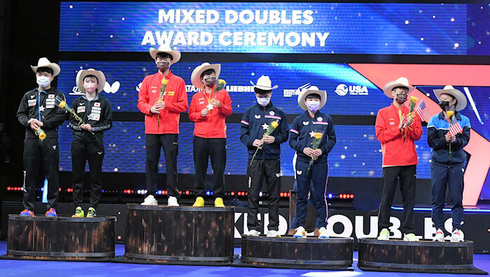 2021 World Championships Mixed Doubles Medallists