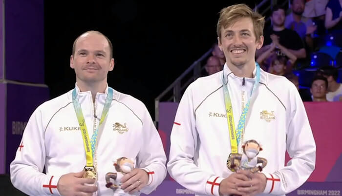 Men's Doubles Gold Medallists -Paul DRINKHALL and Liam PITCHFORD (England)