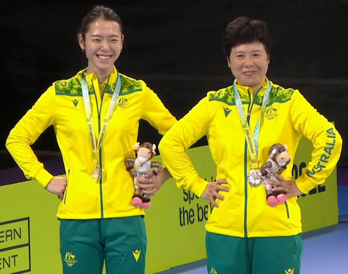 Women's Doubles Silver Medallists - JEE Minhyung and LAY Jian Fang (Australia)