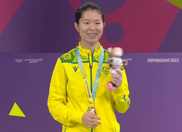 Women's Singles Bronze Medallist LIU Yangzi (Australia)