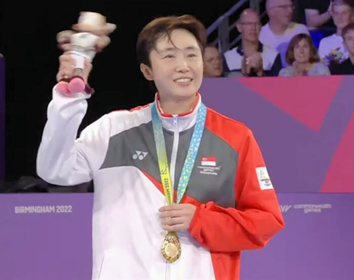 Women's Singles Gold Medallist FENG Tianwei (Singapore)