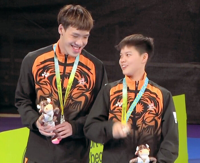 Mixed Doubles Silver Medallists CHOONG Javen and LYNE Karen (Malaysia)