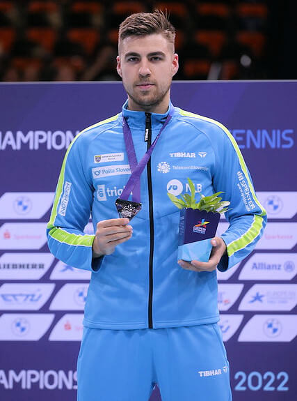 2022 European Championships Men's Singles silver medallist - Darko Jorgic (Slovenia)