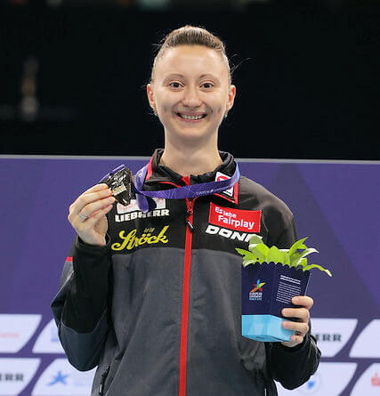 2022 European Championships Women's Singles gold medallist - Sofia Polcanova (Austria)
