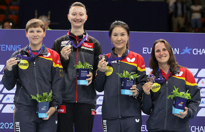 2022 European Championships Women's Singles medallists
