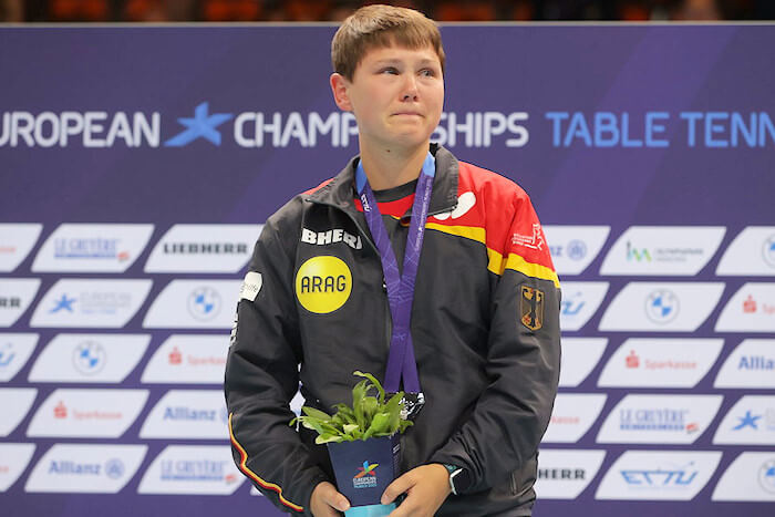 2022 European Championships Women's Singles silver medallist - Nina Mittelham (Germany)