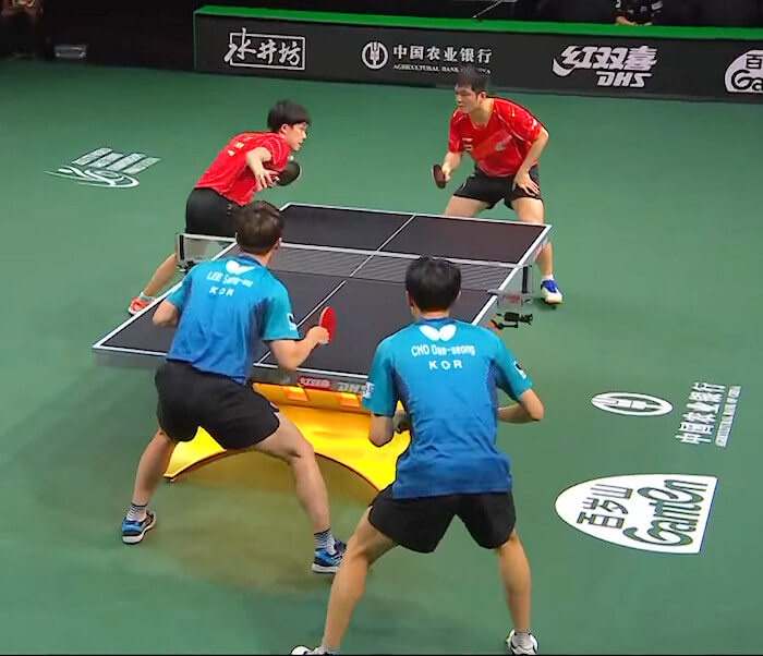 Fan Zhendong and Wang Chuqin (China) v Lee Sang Su and Cho Daeseong (South Korea)