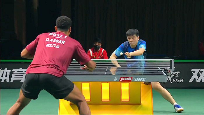 2023 World Championships - Mens Singles QF - Fan Zhendong (China) v  Omar Assar (Egypt)
