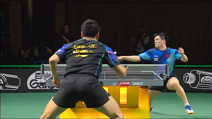 2023 World Championships - Mens Singles SF - Fan Zhendong (China) v Liang Jingkun (China)